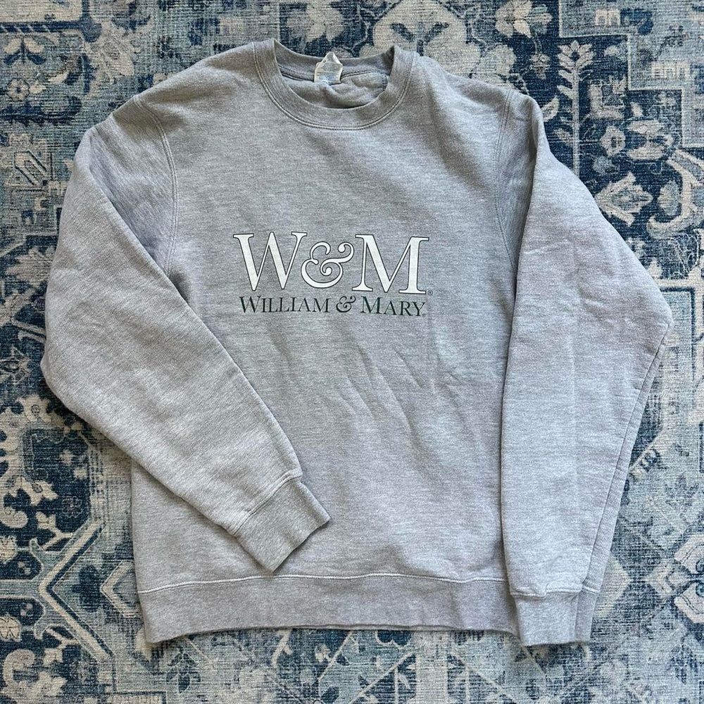 Gray College Crewneck Sweatshirt